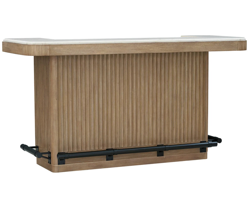 Modern Furniture -  Escape Dining 78' Bar with Stone Top in Natural Oak - DESC#78BAR-2