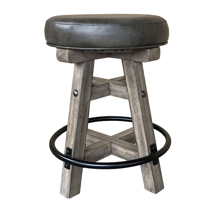 Modern Furniture - Lodge Dining Swivel Counter Stool in Siltstone - DLOD#1026S