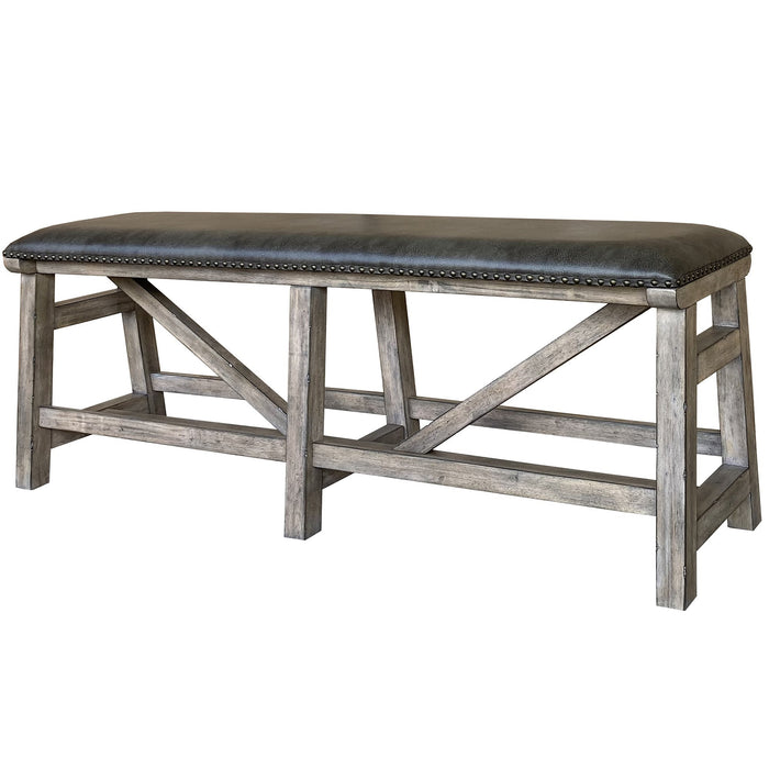 Modern Furniture - Lodge Dining Bench Counter Upholstered in Siltstone - DLOD#1226