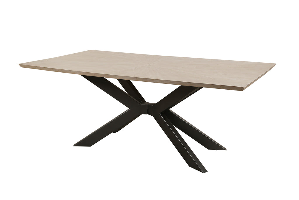 Modern Furniture - Crossings Monaco Rectangular Dining Table in Weathered Blanc - DMON#86RECT