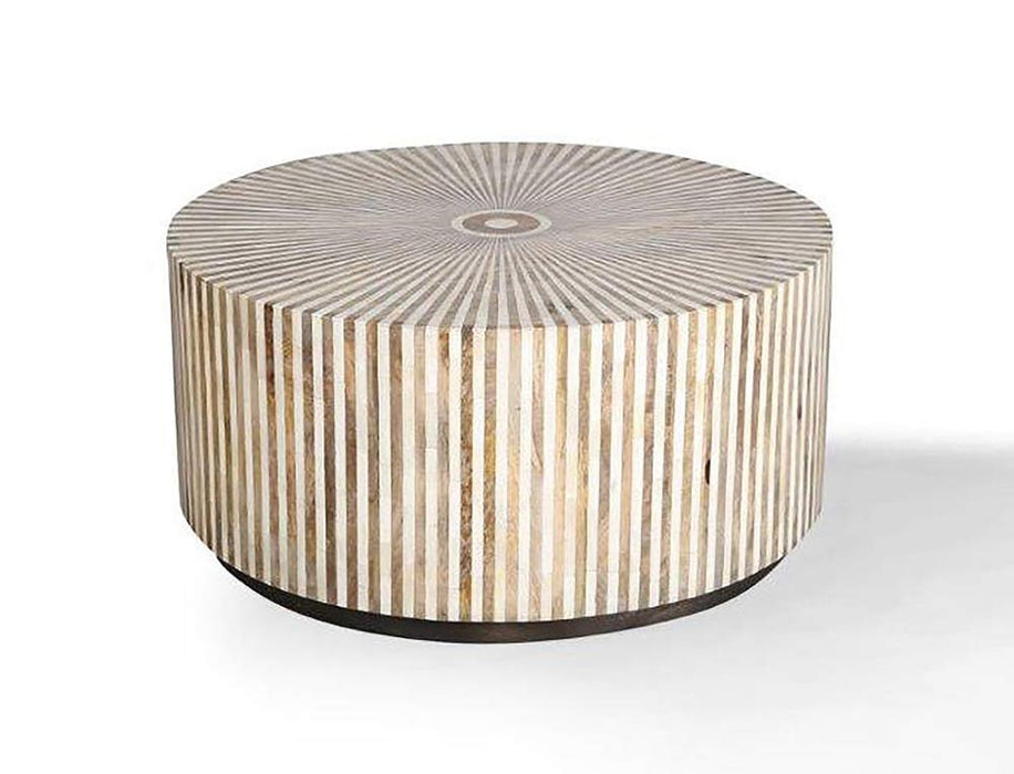 Modern Furniture - Crossings Round Cocktail Table in Amber - DOW#11