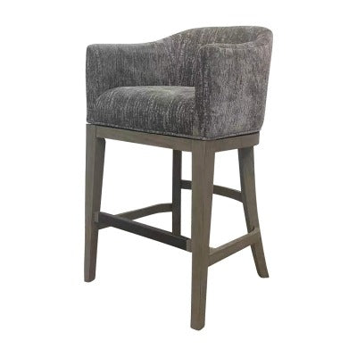 Modern Furniture - Pure Modern Dining Upholstered Swivel Barstool in Moonstone (Set of 2) - DPUR#2530S