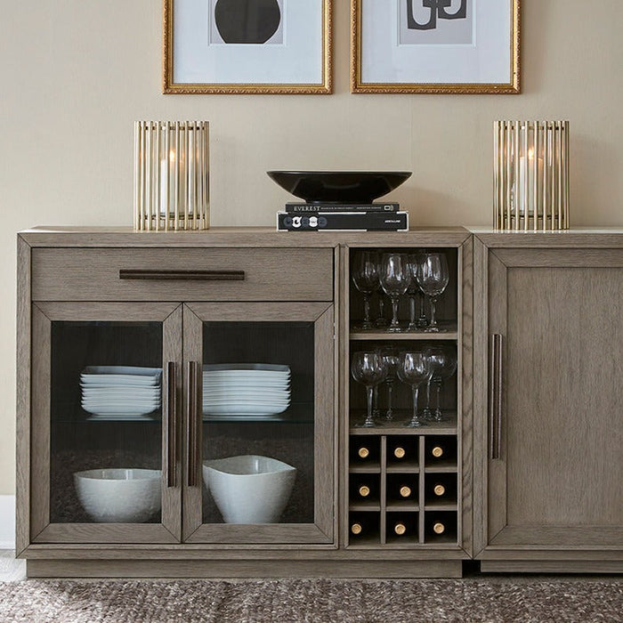 Modern Furniture - Pure Modern Multi-Functional Server with Bar Cabinet in Moonstone - DPUR#47-2