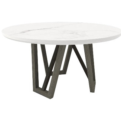 Modern Furniture - Pure Modern Dining 54 in. Round Table with Wood Base in Moonstone - DPUR#54RND