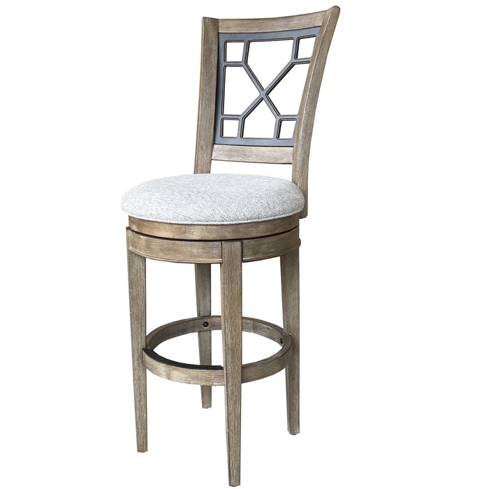 Modern Furniture - Sundance Swivel Bar Stool Grid Back in Sandstone (Set of 2) - DSUN#2230S-SS