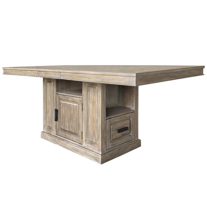 Modern Furniture - Sandstone Island Counter Height Table in Sandstone - DSUN#74CH-2-SS