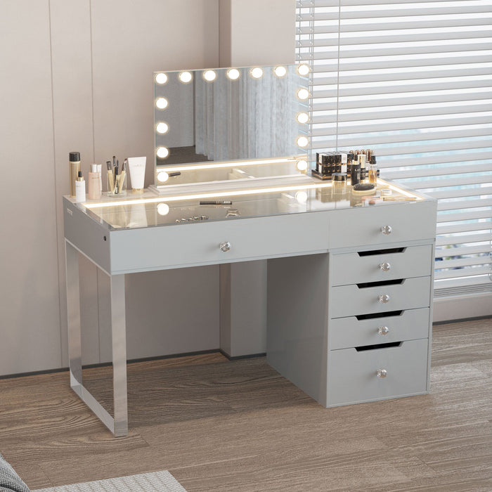 VANITII Diana Vanity Desk Pro - 6 Storage Drawers