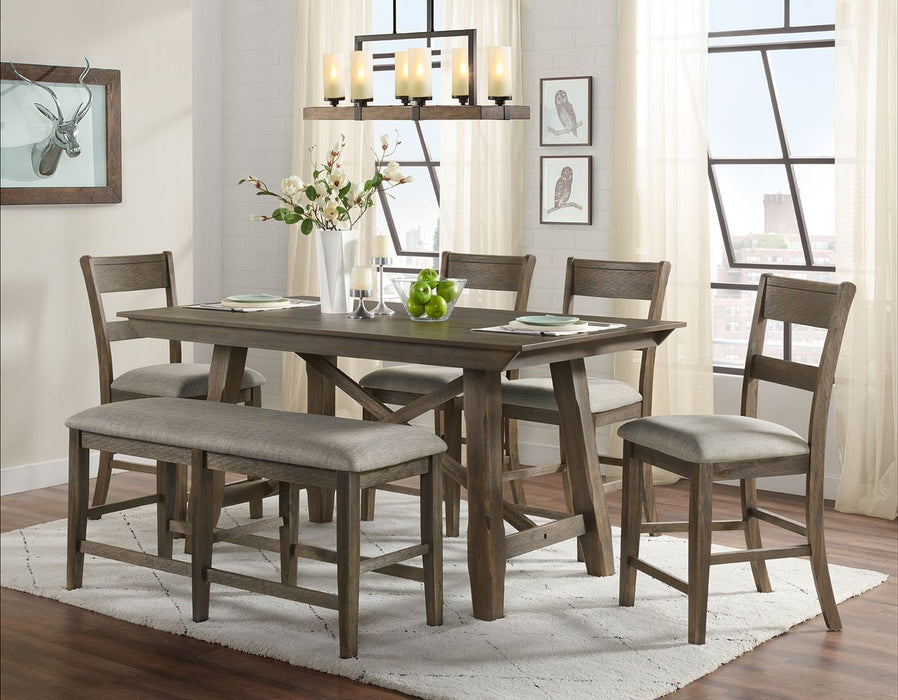 Vilo Home Hillcrest 6 Piece Counter Height Dining Set