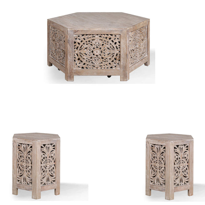 Modern Furniture - Crossings 3 Piece Ocassional Set in Toasted Tumbleweed - EDE#01-02