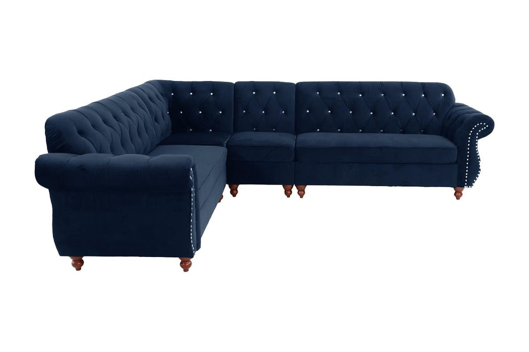 4-Piece Sectional Set - Indigo