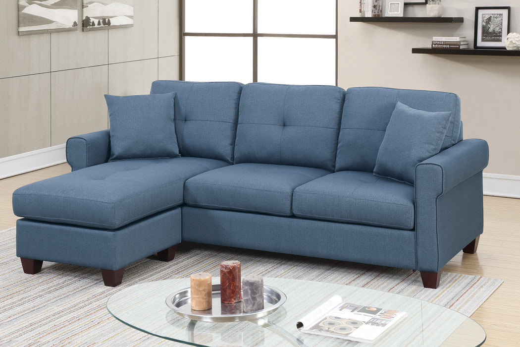 2-Pcs Sectional Sofa - Blue