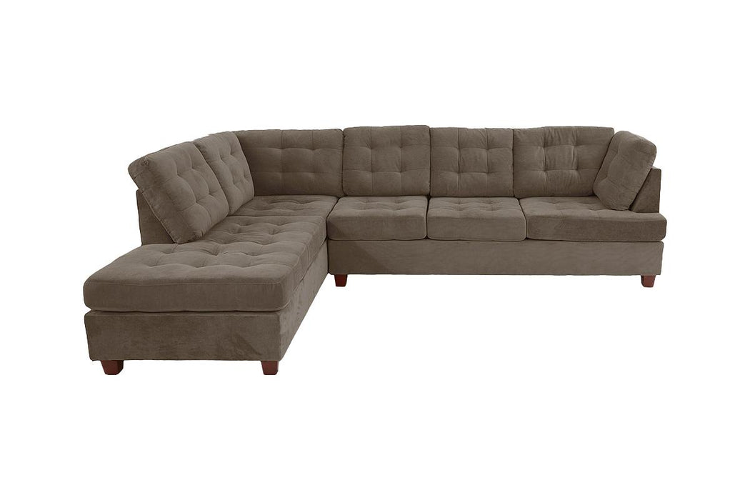 2pc Reversible Sectional W/2 Accent Pillows - Charcoal