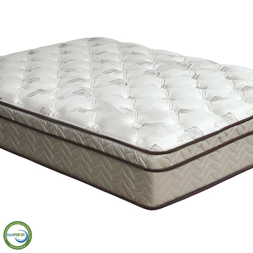 Lilium White/Brown 13" Euro Pillow Top Mattress, Twin image