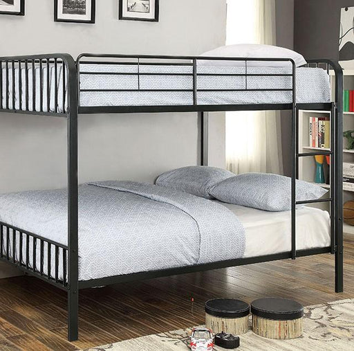 CLEMENT Black Metal Full/Full Bunk Bed image