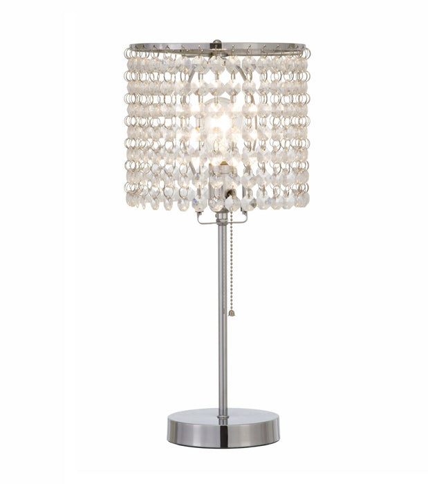 Chandelier Chrome 19' Table Lamp