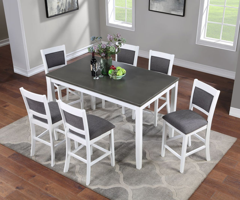 Vilo Home Coastal Porto 7 Piece Pub Height Dining Set