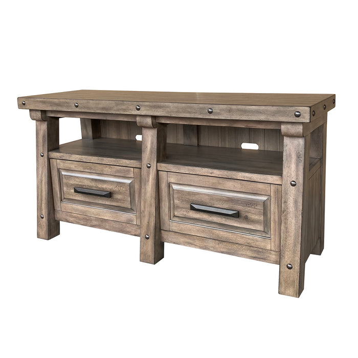 Modern Furniture - Lodge 63 in. Entertainment Console Table in Siltstone - LOD#63