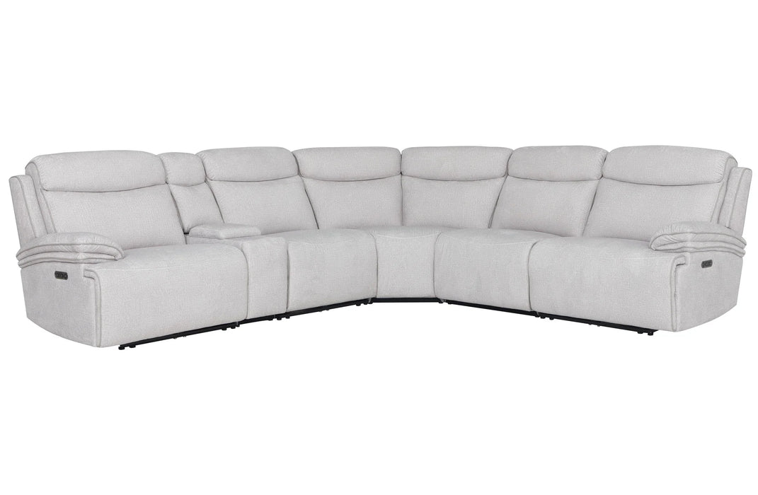 Modern Living - Alpine 6 Piece Zero Gravity Modular Power Reclining Sectional in Airy Snow - MALP-PACKA(HZ)-AISN