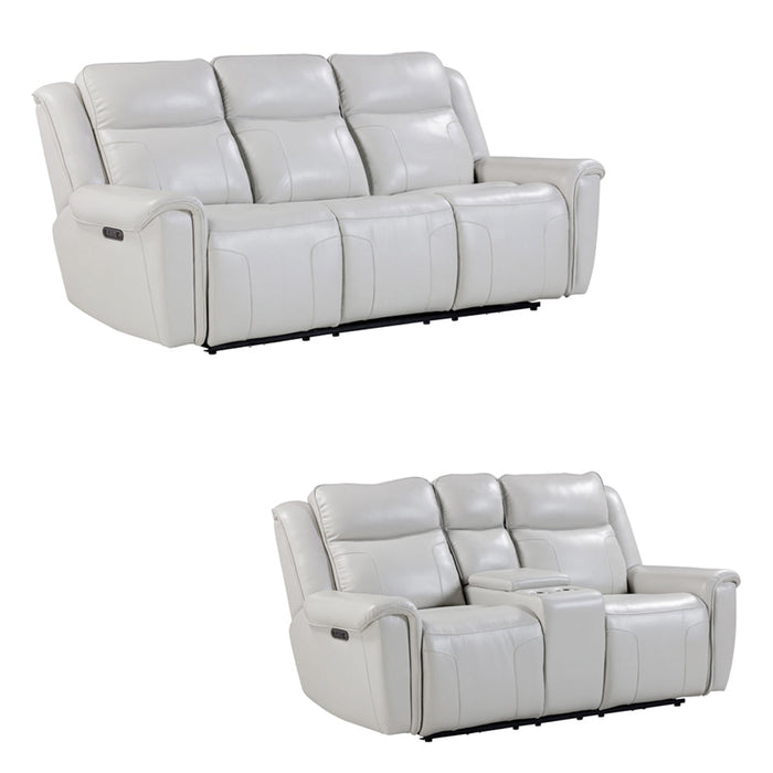 Modern Living - Atlantis 2 Piece Power Reclining Sofa Set in Whisper Ivory - MATL#832PHZ-WSIV-2SET