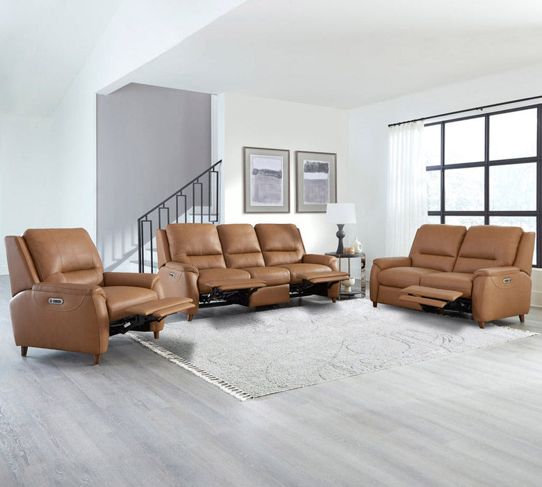 Modern Living - Austin Caramel Cream 2 Piece Power Sofa Set - MAUS#832PH-822PH-CMCR