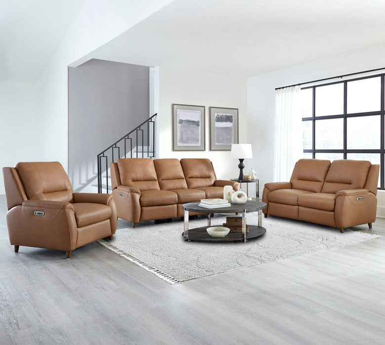 Modern Living - Austin Caramel Cream 2 Piece Power Sofa Set - MAUS#832PH-822PH-CMCR