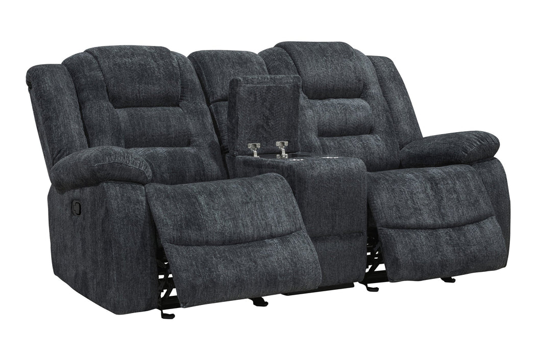 Modern Living - Bolton Manual Glider Console Loveseat in Misty Storm - MBOL#822CG-MISS