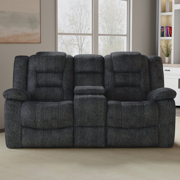 Modern Living - Bolton 3 Piece Manual Dual Reclining Sofa Set in Misty Storm - MBOL-321-MISS