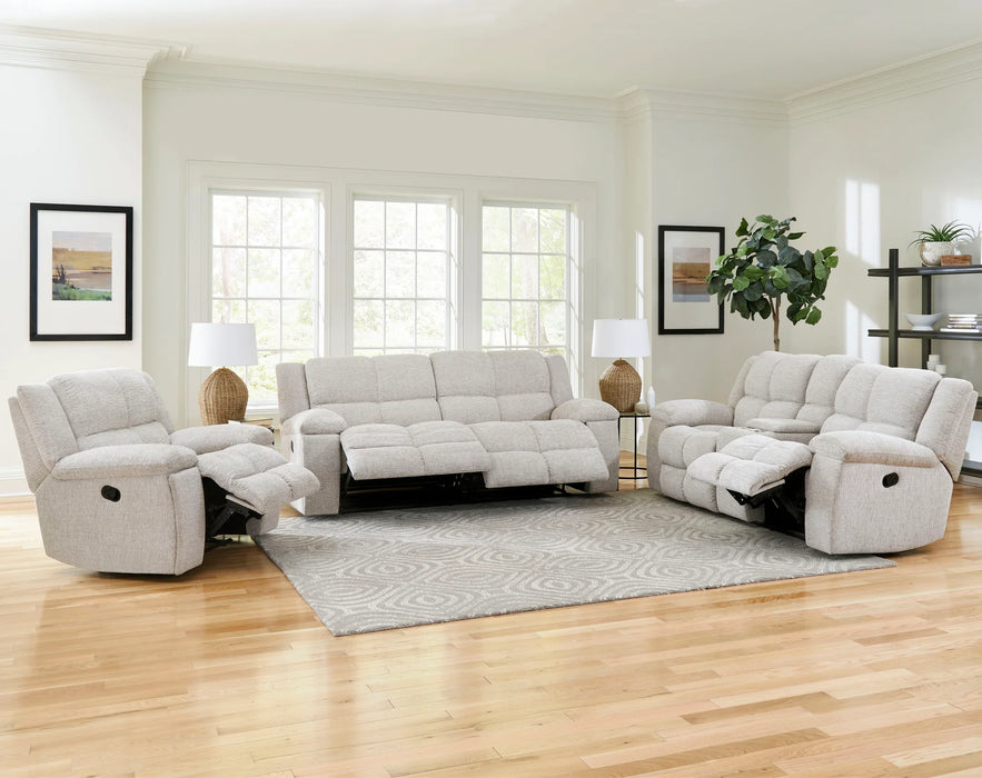 Modern Living - Buster 2 Piece Power Reclining Living Room Set in Opal Taupe - MBUS-321-OPTA