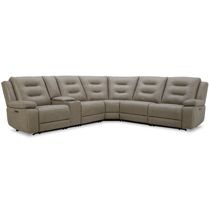 Modern Living - Caldwell 6 Piece Modular Power Reclining Sectional in Tahoe Fog - MCAL-PACKA(H)-TACH