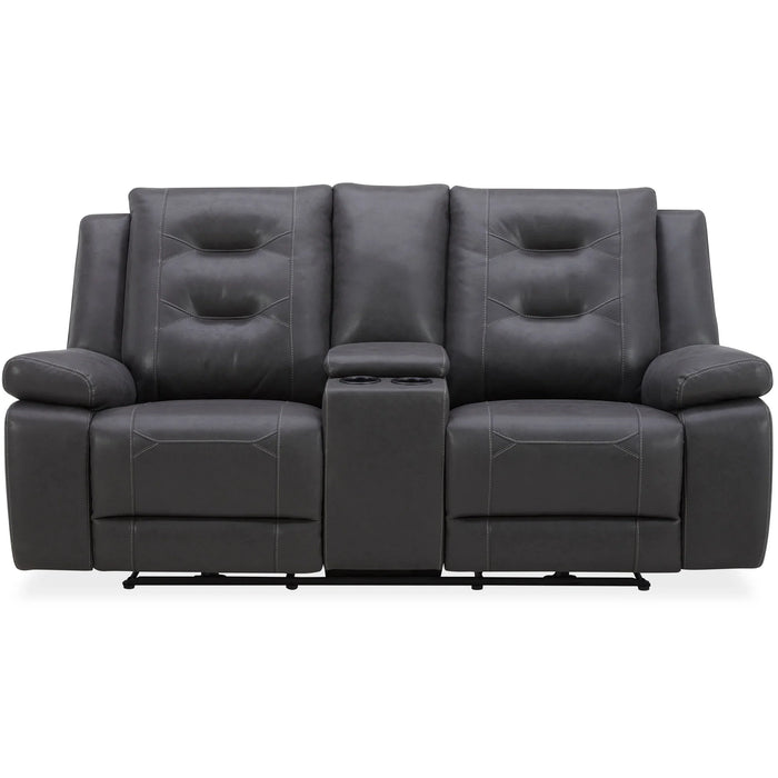 Modern Living - Caldwell Power Console Loveseat in Tahoe Charcoal - MCAL#822CPH-TACH