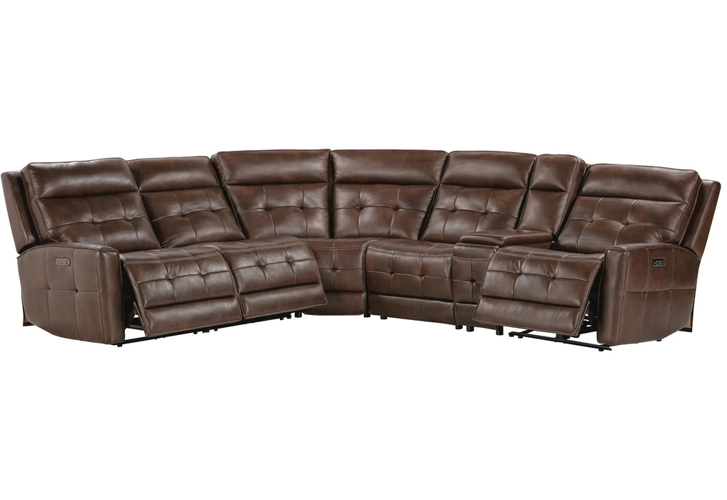 Modern Living -  Canterbury Acorn 6 Piece Zero Gravity Modular Power Reclining Sectional in Acorn - MCAN-PACKA(HZ)-ACO