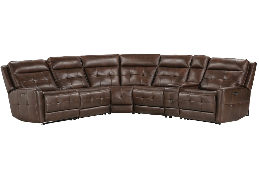 Modern Living -  Canterbury Acorn 6 Piece Zero Gravity Modular Power Reclining Sectional in Acorn - MCAN-PACKA(HZ)-ACO