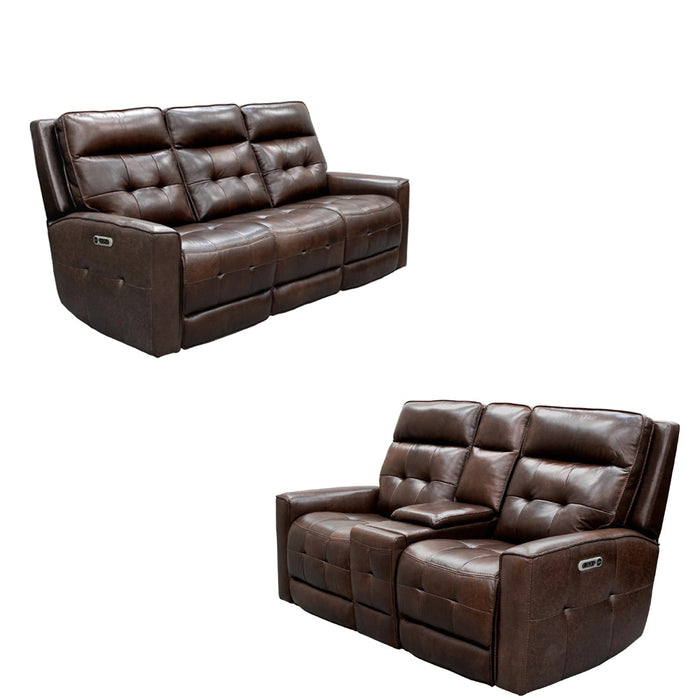 Modern Living - Canterbury 2 Piece Power Reclining Living Room Set in Acorn - MCAN#832PHZ-ACO-2SET