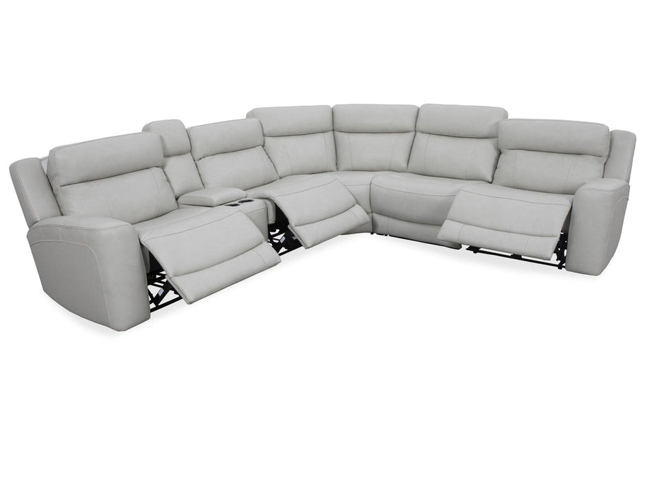 Modern Living - Calgary 6 Piece Modular Power Reclining Sectional Sofa in Stone - MCGR-PACKA(H)-STNE