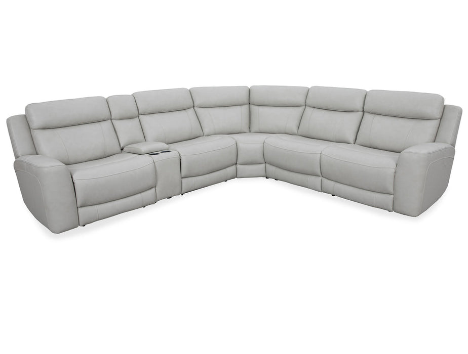 Modern Living - Calgary 6 Piece Modular Power Reclining Sectional Sofa in Stone - MCGR-PACKA(H)-STNE