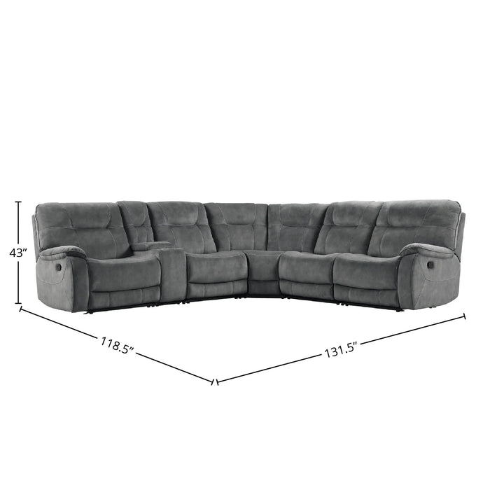 Modern Living - Cooper 6-Piece Sectional in Shadow Grey - MCOO-PACKA-SGR