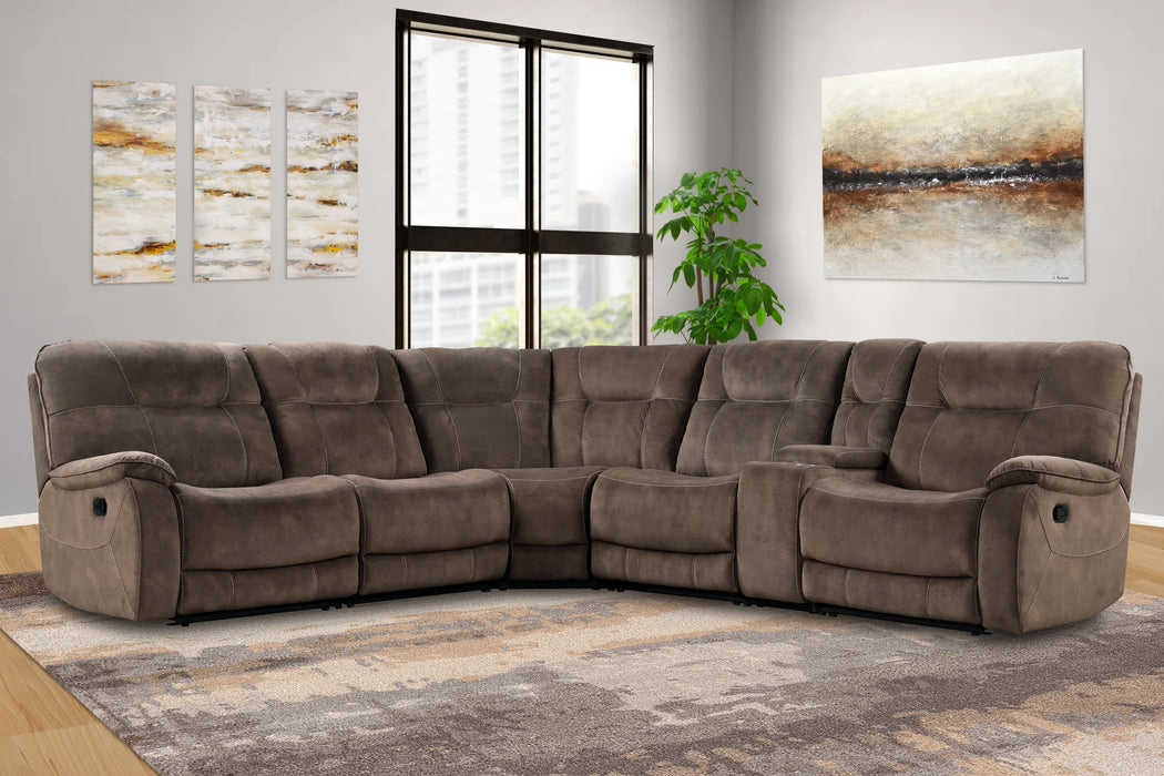 Modern Living - Cooper 6-Piece Sectional in Shadow Brown - MCOO-PACKA-SBR