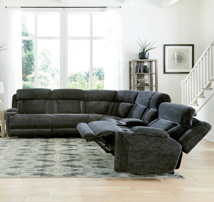 Modern Living - Dalton 6 Piece Sectional Sofa in Lucky Charcoal - MDAL-PACKT(H)-LCH