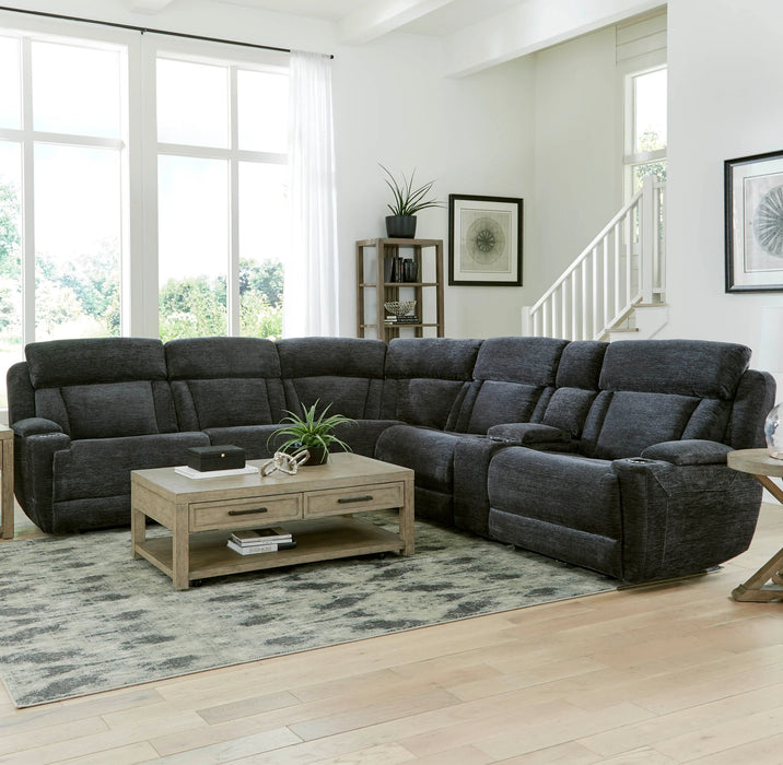 Modern Living - Dalton 6 Piece Sectional Sofa in Lucky Charcoal - MDAL-PACKT(H)-LCH