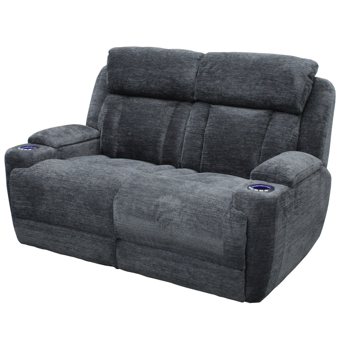 Modern Living - Dalton 2 Piece Power Sofa Set in Lucky Charcoal - MDAL#834PH-LCH-2SET