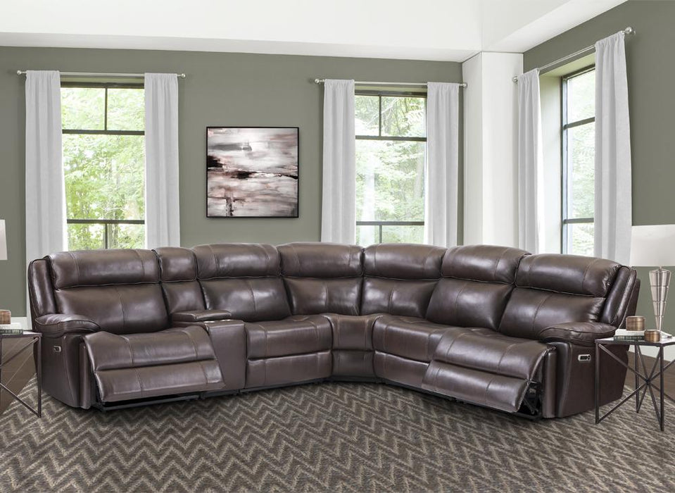 Modern Living - Eclipse 6 Piece Sectional in Florence Brown - MECL-PACKA(H)-FBR