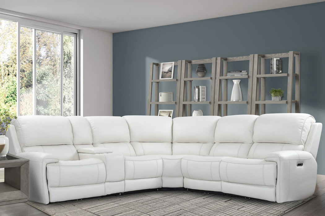 Modern Living - Empire 6 Piece Sectional in Verona Ivory - MEMP-PACKA(H)-VIV