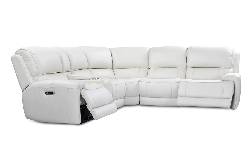 Modern Living - Empire 6 Piece Sectional in Verona Ivory - MEMP-PACKA(H)-VIV