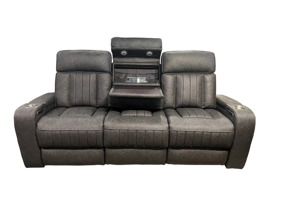 Modern Living - Equinox Power Reclining Sofa with Drop Down Table in Mercury - MEQU#834PH-MERC