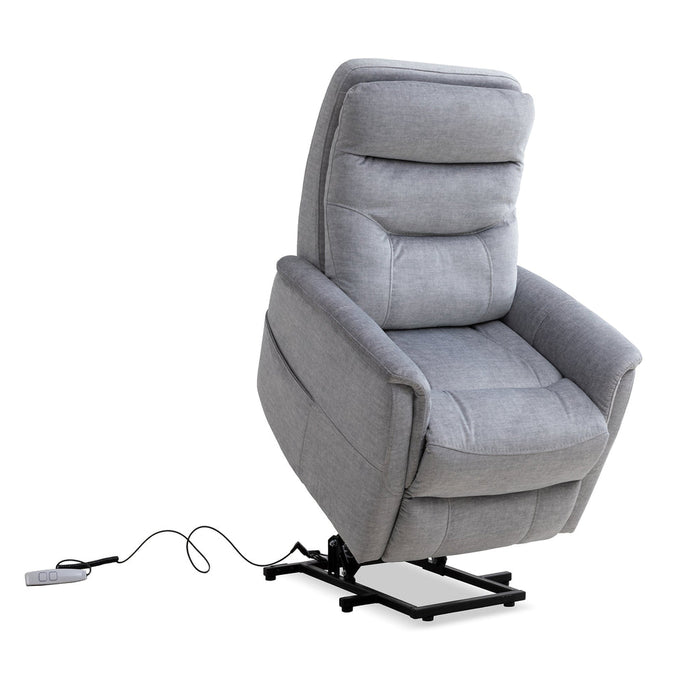 Modern Living - Gemini Power Lift Recliner with Articulating Headrest in Capri Silver -Set of 2- MGEM#812LIFT-CSI