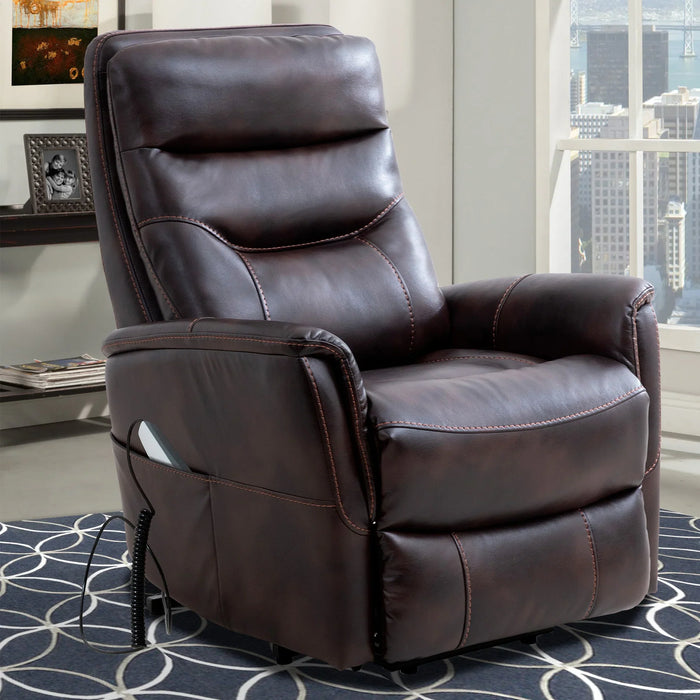 Modern Living - Gemini Power Lift Recliner with Articulating Headrest in Truffle (Set of 2) - MGEM#812LIFT-2-TRU