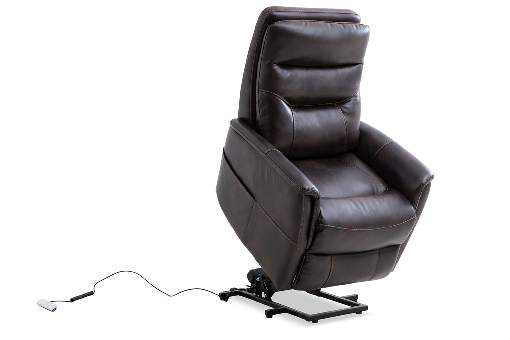 Modern Living - Gemini Power Lift Recliner with Articulating Headrest in Truffle -Set of 2 - MGEM#812LIFT-TRU