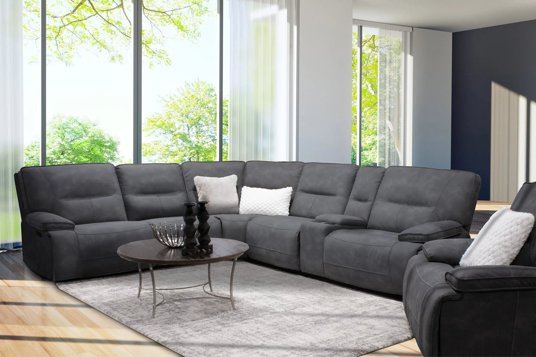 Modern Living - Gladiator 6 Piece Sectional Sofa in Cobalt - MGLA-PACKA(H)-CBL