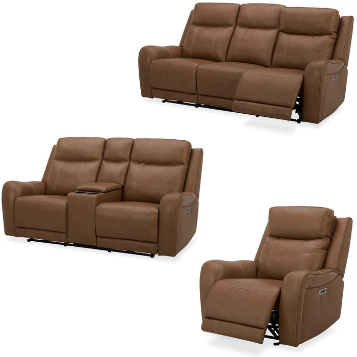 Modern Living - Haywood 3 Piece Power Living Room Set in Butternut - MHAY-321PH-BTNT