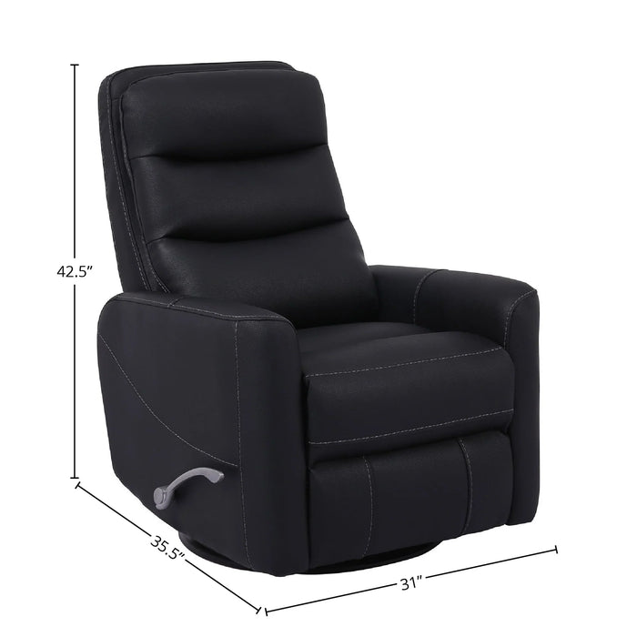 Modern Living - Hercules Swivel Glider Recliner in Black(Set of 2) - MHER#812GS-2-BLC